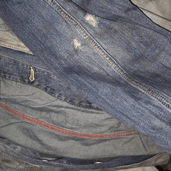 True Religion Men's Utility Denim Distressed Jacket - Picture 6 of 6